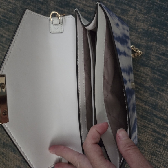 Michael Kors Blue Tie-Dye Clutch - Picture 5 of 8